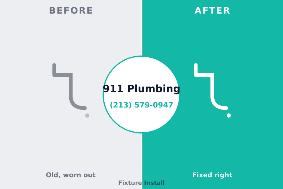 Before and after: plumbing repair West Grove, PA